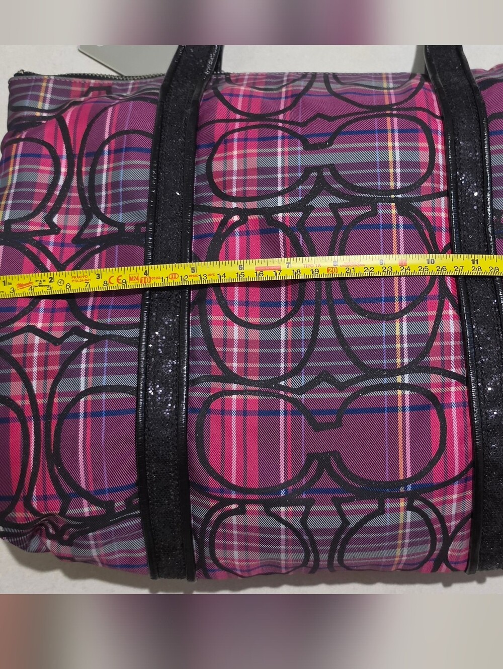 Coach Vintage Y2K Poppy Large Tartan Shoulder Handbag - Picture 9 of 10
